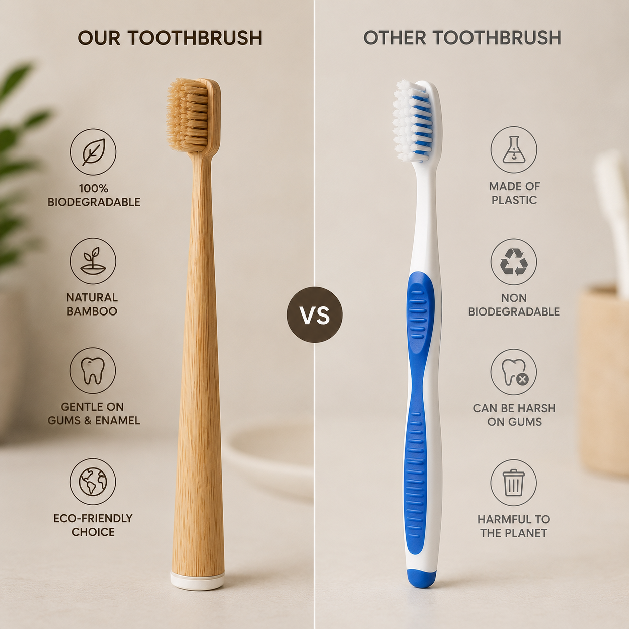 Boar Bristle & Bamboo Toothbrush